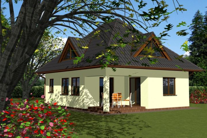 Bungalov s obytným podkrovím 01