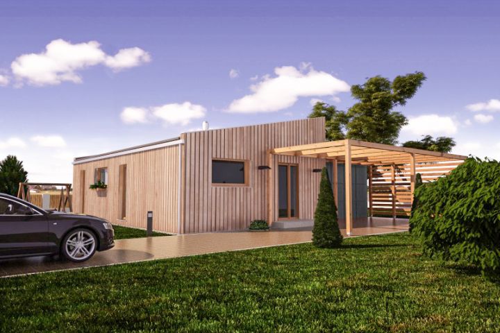 bungalov s pultovou střechou 1